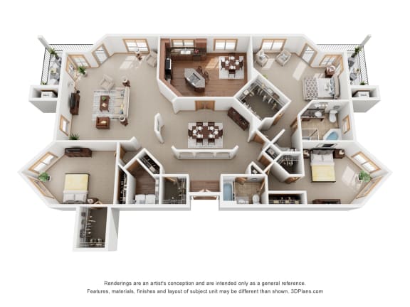 a floor plan is shown in this rendering