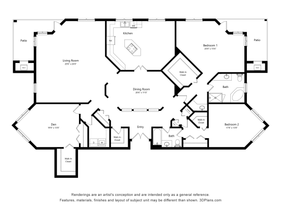 a floor plan of a residence with floor plans of different floors