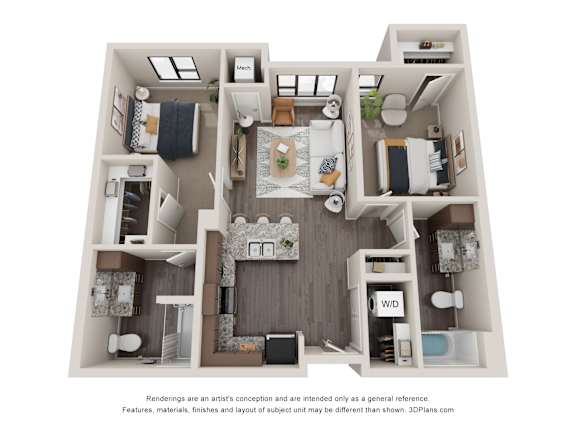 2 bedroom 2 bath G at Decatur Landing Apartment , Brooklyn Park, Minnesota