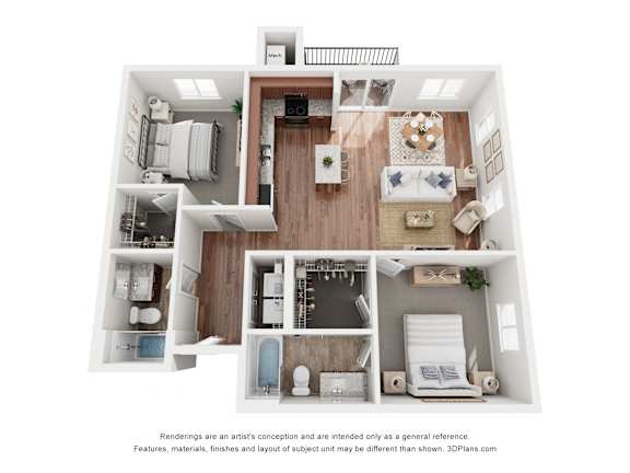 2 bed 2 bath J at EastGate Apartments, Rochester, MN, 55904