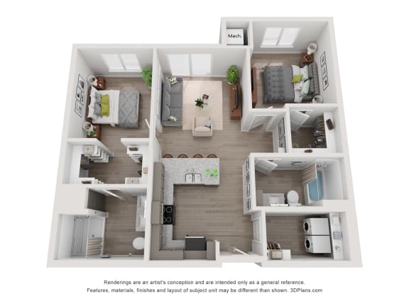 Floor Plan  Londin Crossing_affordable_apartment_two_bedroom_Maplewood_minnesota