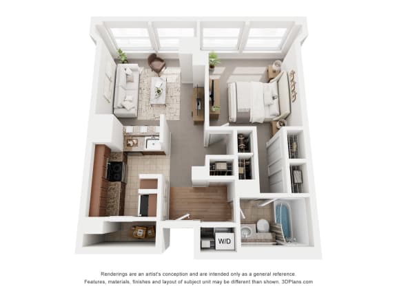 bedroom floor plan of a 2100 sq ft apartments