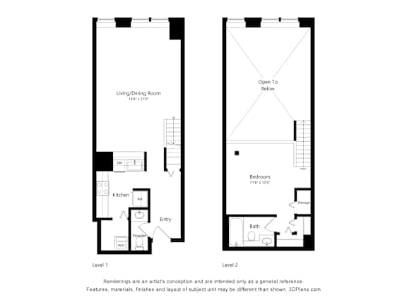a floor plan of a 1 bedroom apartment with a bathroom and a living room