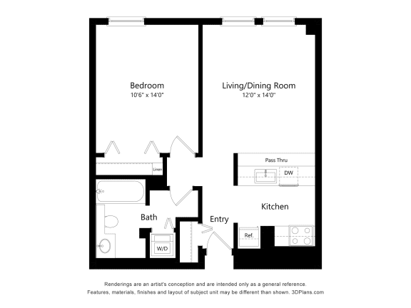 a floor plan of a living room with two doors