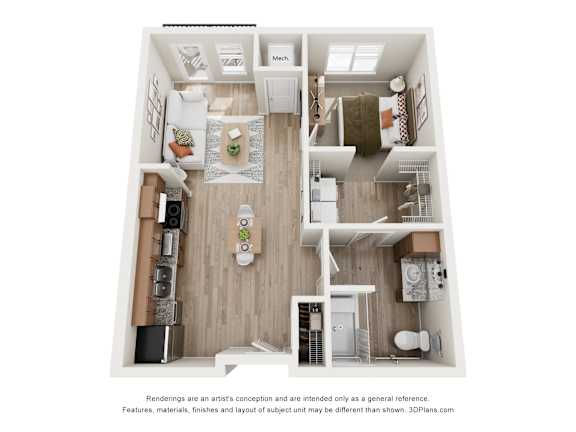 1 Bedroom 1 Bathroom ADA - Spruce