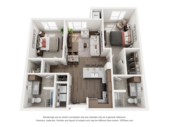 a 1 bedroom floor plan  woodland commons apartments