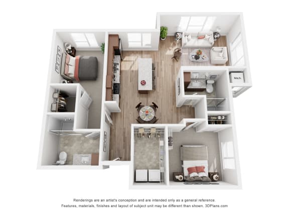 a 3 bedroom floor plan  woodland  2100 sq ft