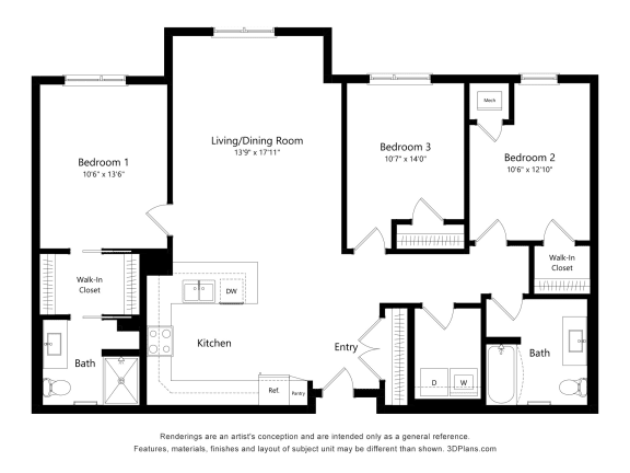 a floor plan of a living room and a bedroom