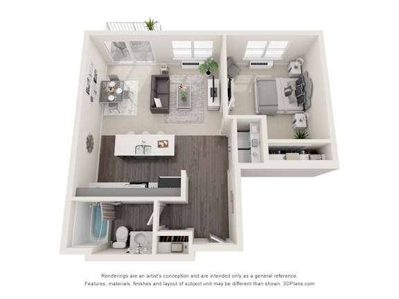 1 bedroom 1 bathroom W at Technology Park Apartments, Rochester, 55901