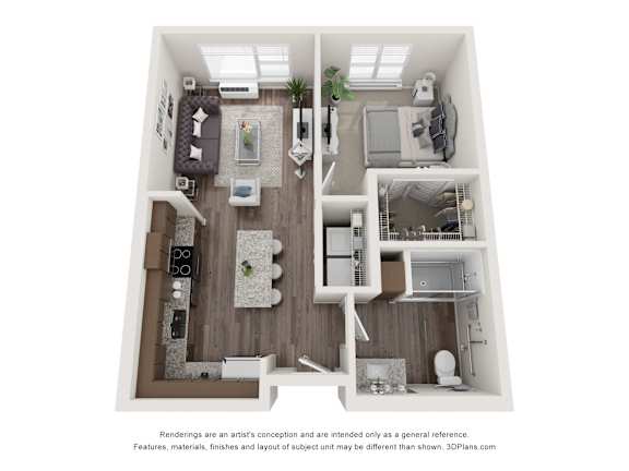 1 bedroom 1 bathroom H at Technology Park Apartments, Rochester, MN