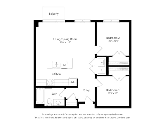 2 bedroom 1 bath N at Technology Park Apartments, Minnesota
