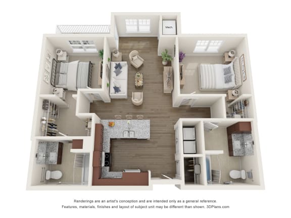 a floor plan of the villas at houston levee west apartments in cordova,
