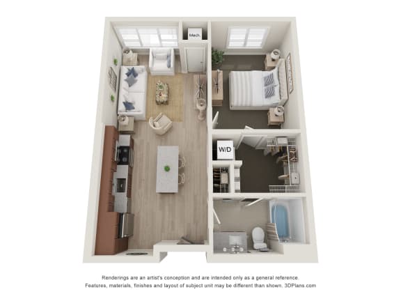 1 bed 1 bath Q at The Landing at Amber Fields, Rosemount, Minnesota