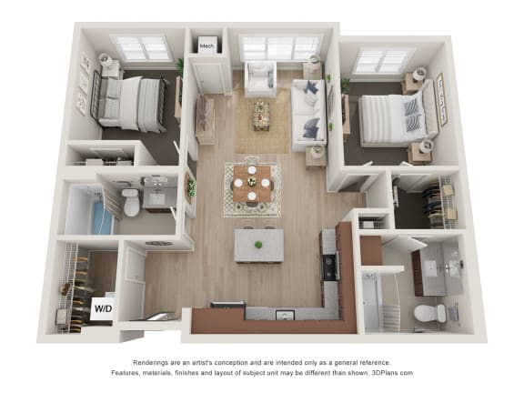 2 bed 2 bath Y at The Landing at Amber Fields Apartments, Rosemount, 55068