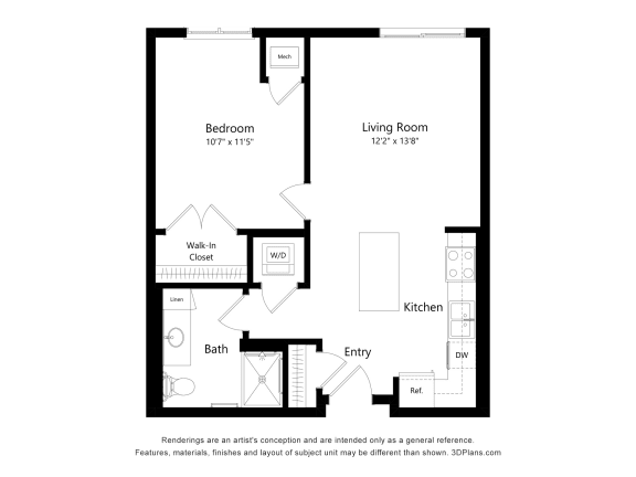 1 bed 1 bath B at The Winslow 62+ Apartments, West St Paul, 55118