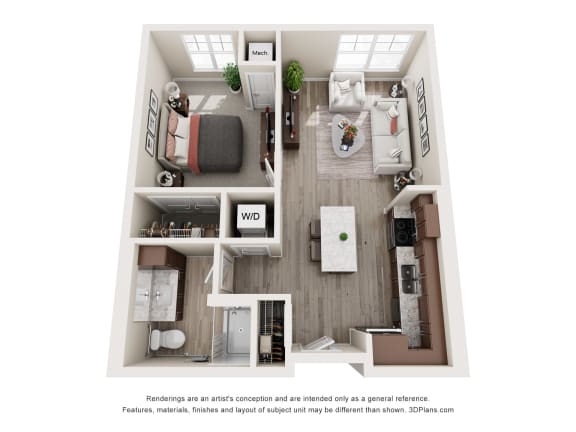 1 bed 1 bath E 1 bed 1 bath E at The Winslow 62+ Apartments, Minnesota