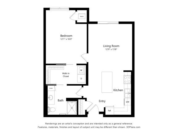 1 bed 1 bath H at The Winslow 62&#x2B; Apartments, West St Paul, MN