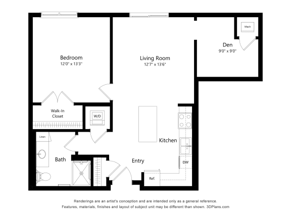 1 bed 1 bath L at The Winslow 62+ Apartments, Minnesota