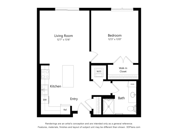 1 bed 1 bath P at The Winslow 62&#x2B; Apartments, West St Paul, 55118