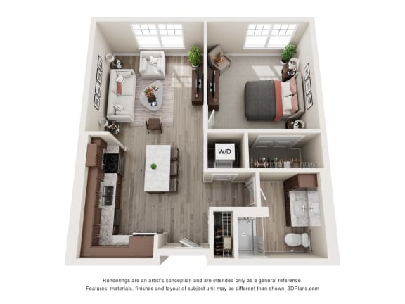 1 bed 1 bath Q 1 bed 1 bath Q at The Winslow 62+ Apartments, West St Paul, Minnesota