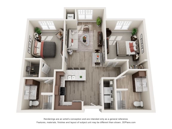 2 bed 2 bath G 2 bed 2 bath G at The Winslow 62+ Apartments, West St Paul