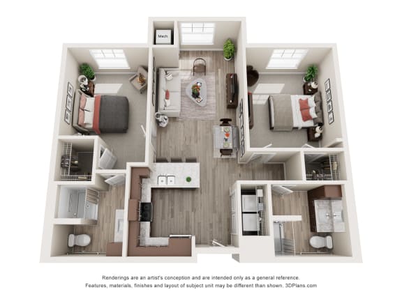 2 bed 2 bath I 2 bed 2 bath I at The Winslow 62+ Apartments, Minnesota, 55118