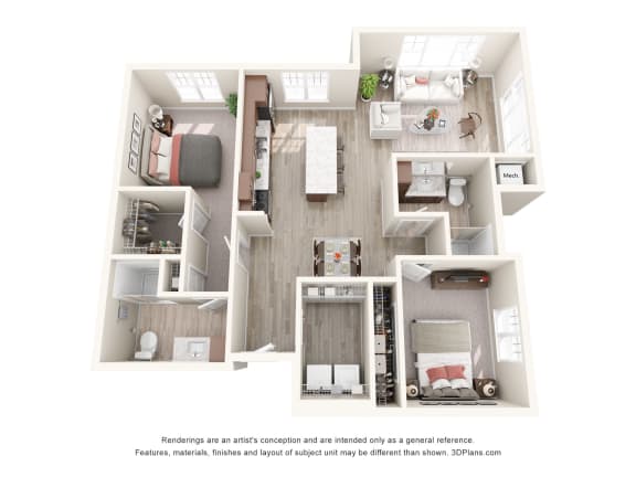 2 bed 2 bath M 2 bed 2 bath M at The Winslow 62+ Apartments, West St Paul, Minnesota