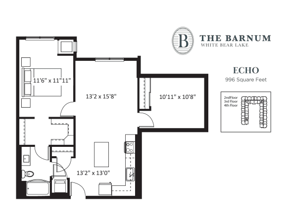 Echo Floor Plan Echo Floor Plan at The Barnum, Minnesota