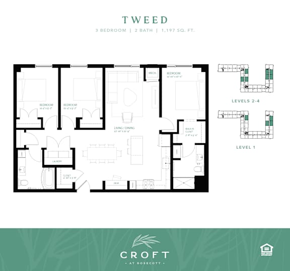 TWEED Floor Plan at Croft at Rosecott, Rosemount, MN