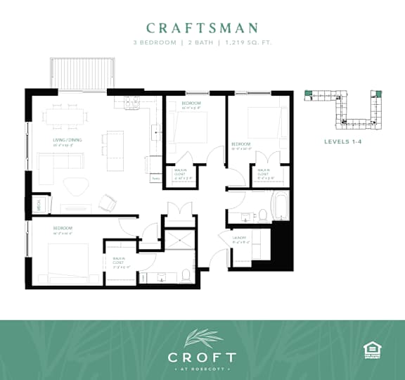 CRAFTSMAN Floor Plan at Croft at Rosecott, Rosemount