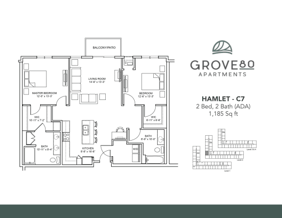 Floor Plan  Hamlet - C7-ADA Floor Plan at Grove80 Apartments, Cottage Grove, MN