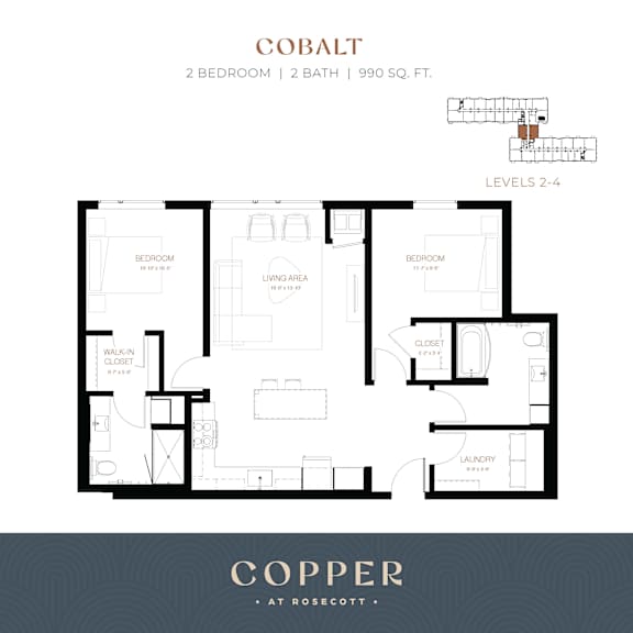 Cobalt Floor Plan at Copper at Rosecott, Rosemount