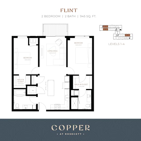 Flint Floor Plan at Copper at Rosecott, Minnesota