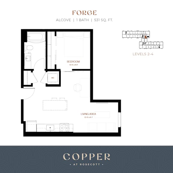 Forge Alcove Floor Plan at Copper at Rosecott, Rosemount, 55068