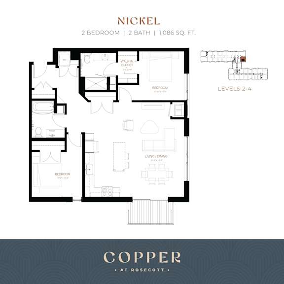 Nickel Floor Plan at Copper at Rosecott, Rosemount, MN