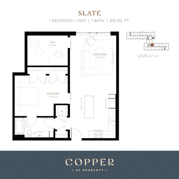 Slate Floor Plan at Copper at Rosecott, Rosemount