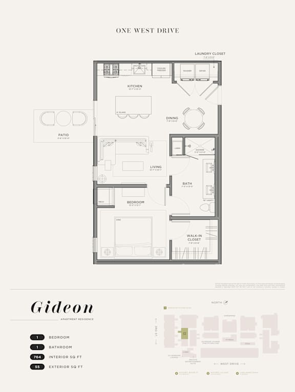 1 bed 1 bath C at One West Drive Apartments, Excelsior, MN