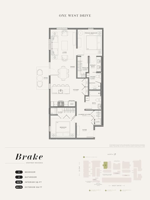 2 bed 2 bath A at One West Drive Apartments, Minnesota, 55331