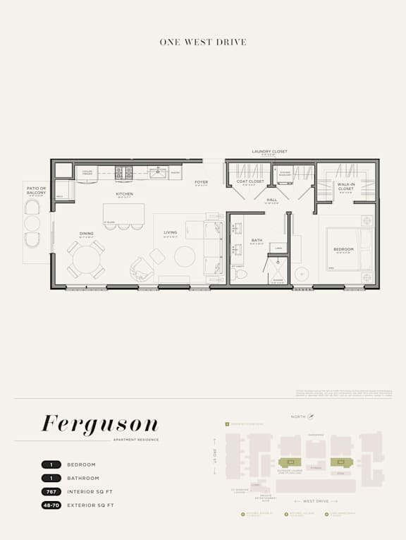 1 bed 1 bath B at One West Drive Apartments, Excelsior, MN 55331