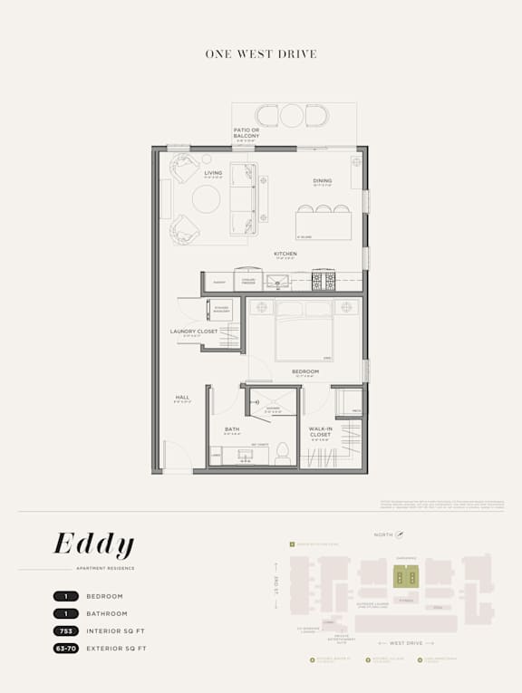 1 bed 1 bath A at One West Drive Apartments, Minnesota, 55331