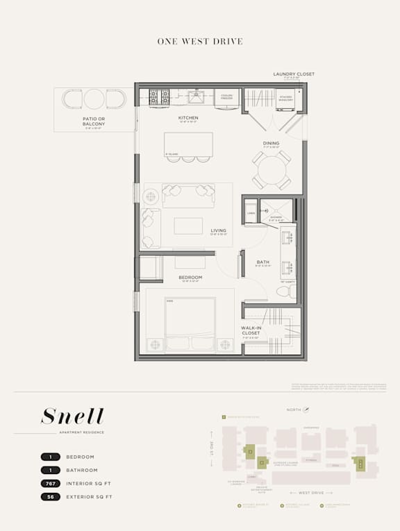 1 bed 1 bath at One West Drive Apartments, Minnesota