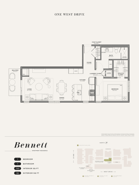 1 bed 1 bath E at One West Drive Apartments, Excelsior, Minnesota