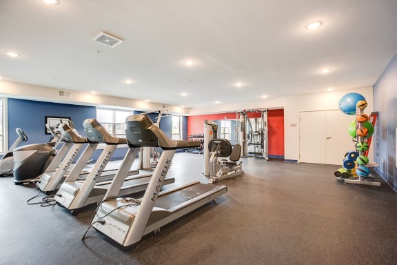 state of the art fitness center at Lake Jonathan Flats, Chaska, Minnesota