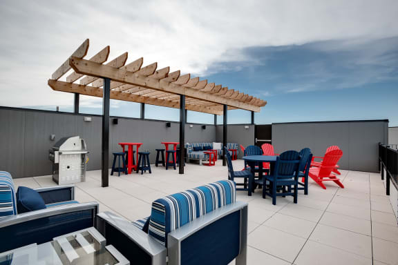 Rooftop Terrace Seating at Lake Jonathan Flats, Minnesota