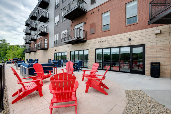 Outdoor Lounge Area at Lake Jonathan Flats, Chaska, MN