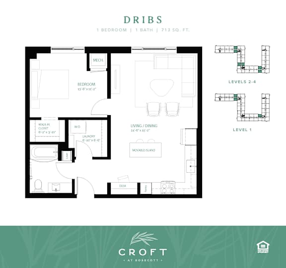 DRIBS Floor Plan at Croft at Rosecott, Rosemount, MN