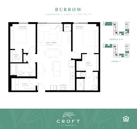 BURROW Floor Plan at Croft at Rosecott, Minnesota, 55068