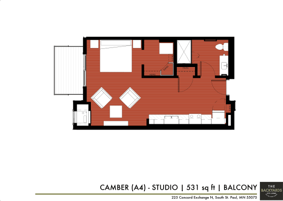 a floor plan of the campsite