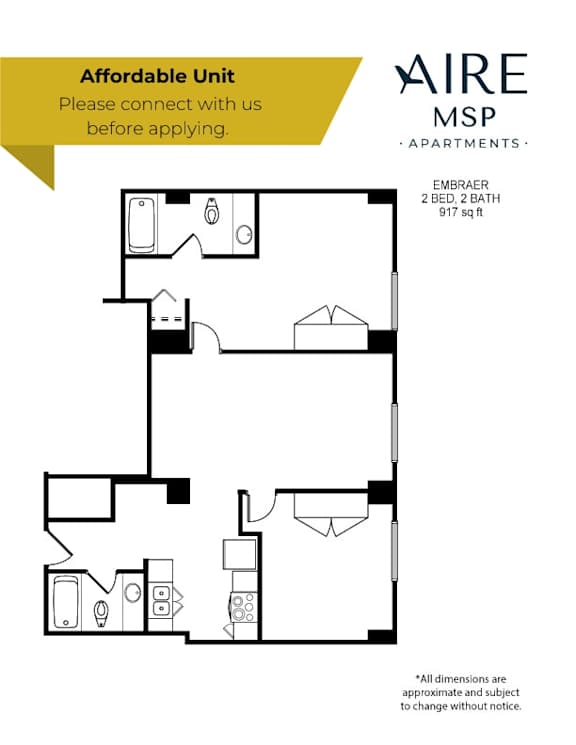 a floor plan of an apartment with a bedroom and a living room