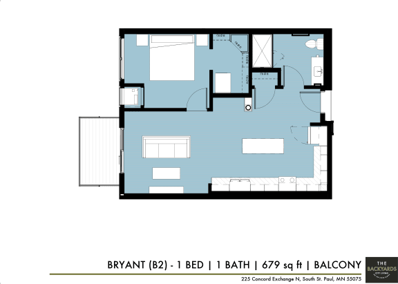 a floor plan of the bryn athyn residence at The Yards and Backyards, Saint Paul, MN